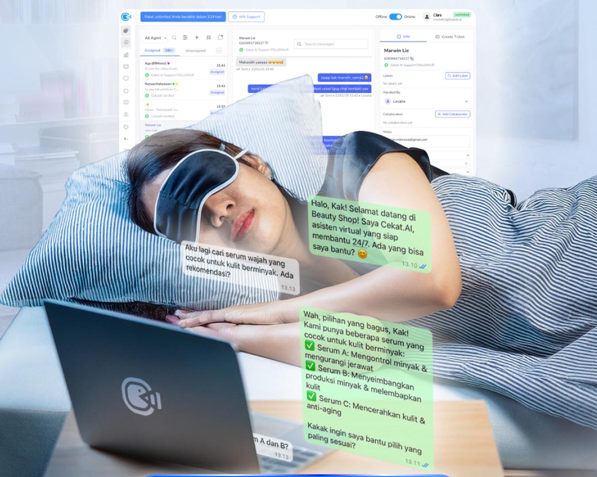 Closing sambil tidur dengan Cekat.AI
